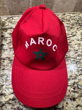 Morocco MAROC Red Hat with Green Star
